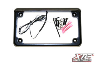 UTV or Motorcycle rear 6" 6 Led License Plate Frame - Black