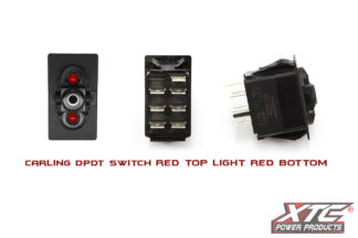 Carling Contura V DPDT Switch with Red LED's