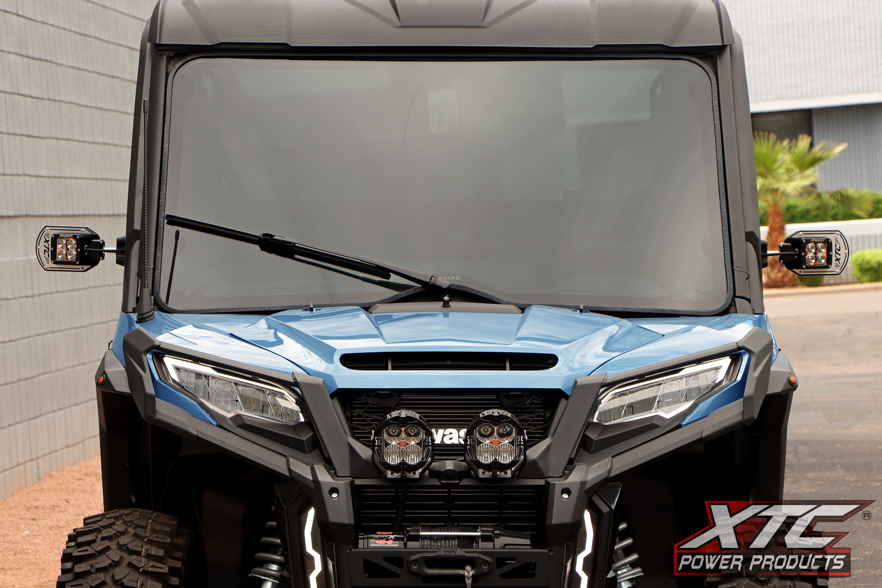 XTC SIX12 Lit Side View Mirrors on Jeremy McGraths Kawasaki Ridge Front