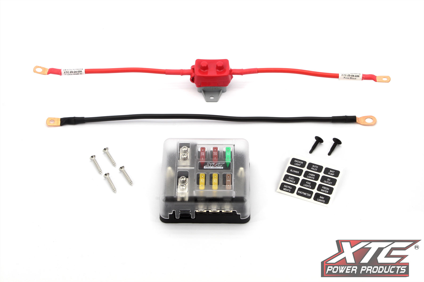 XTC 6 Position Fuse Block with 50 Amp Inline Circuit Breaker